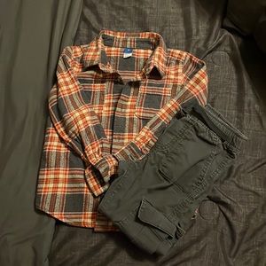 Button Down and Cargo Pant Outfit